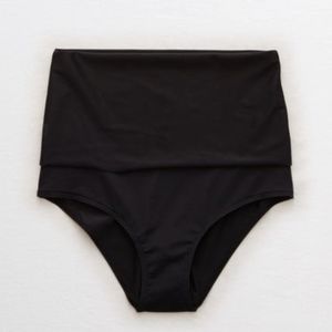 Aerie black fold over high waisted bottom